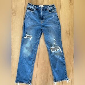 Abercrombie and fitch the ankle straight ultra high rise